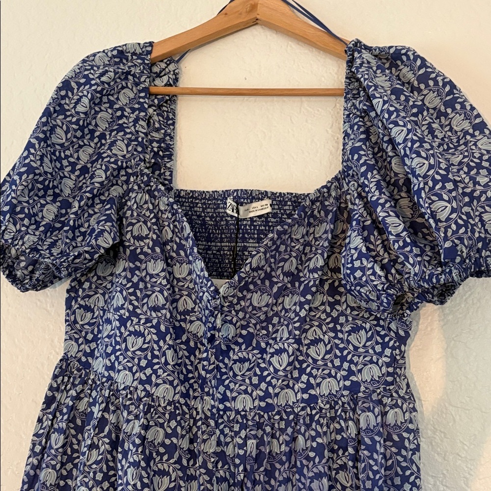 NWT ZARA Blogger Fave A-Line Dress with Balloon Sleeves - Picture 6 of 12